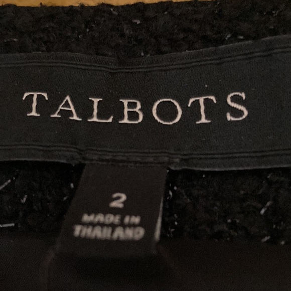 Talbots Black Shimmer Wool Blend Pencil Skirt - Picture 7 of 9